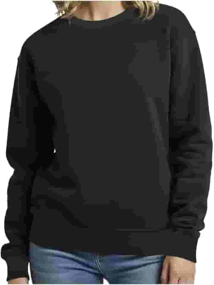 Blusa de Frio Feminina Moletom Flanelado Básica Gola Redonda Manga Longa Vaide