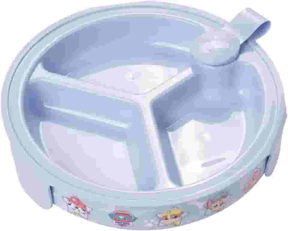 Prato Térmico Decorado Patrulha Canina Menino, 3 Divisórias C/Travas Plasútil