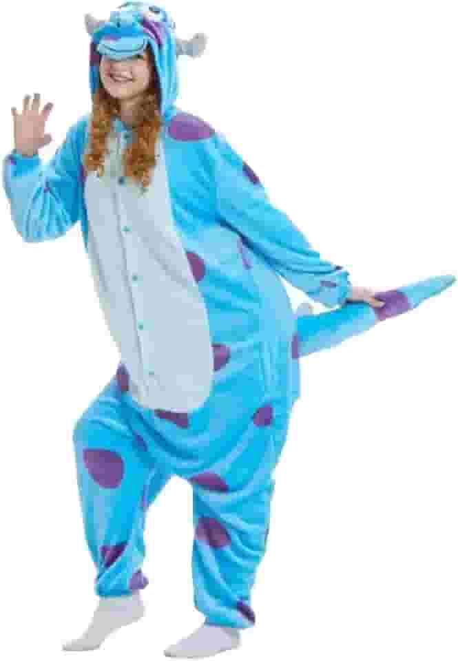 Pijama Monstro Sullivan Sully Peludinho Kigurumi com Capuz Unissex