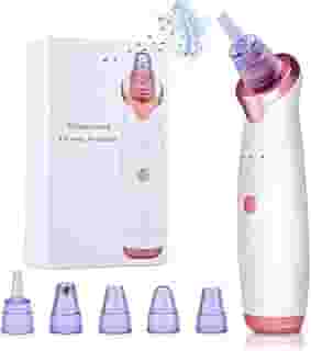 Removedor de cravos 2023, aspirador de pó elétrico, extrator de cravos, limpador de poros, kit de remoção de cabeça branca, extrator de poros com sucção também com 5 cabeças de sucção diferentes