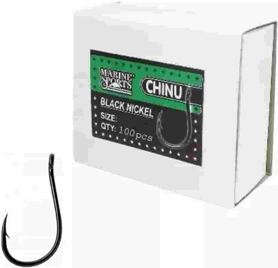 Anzol Chinu Nº 6 Black Nickel Marine Sports - 100 Peças