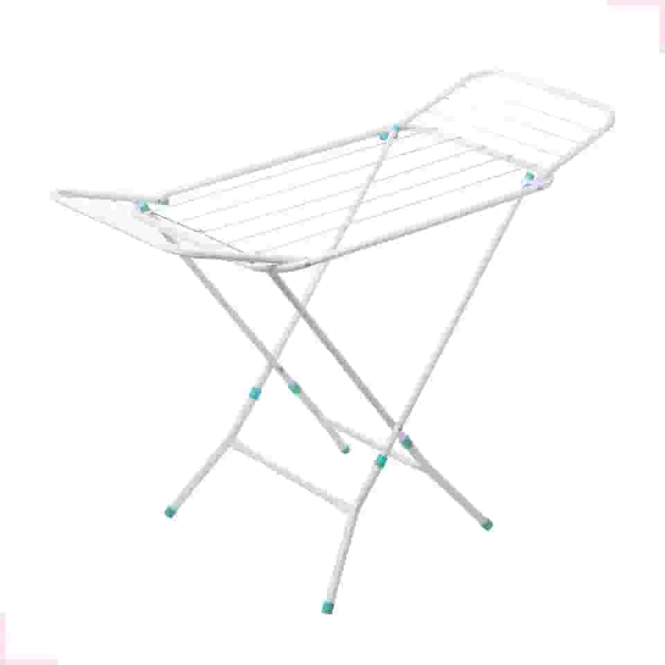Varal Portátil De Chão Com Abas Dobráveis Não Enferruja (Branco)
