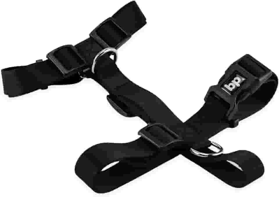 Basic Pet Coleira Peitoral Para Cachorro Tamanho Grande Modelo Tradicional H Passeio Adestramento Reforçada Resistente Cor Preto