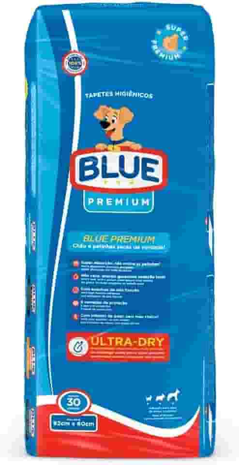 Blue Premium Tapete Higiênico Para Cães 30 Unidades