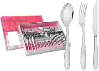 Faqueiro Aço Inox com Faca para Churrasco 91 Peças Tramontina Laguna Prata