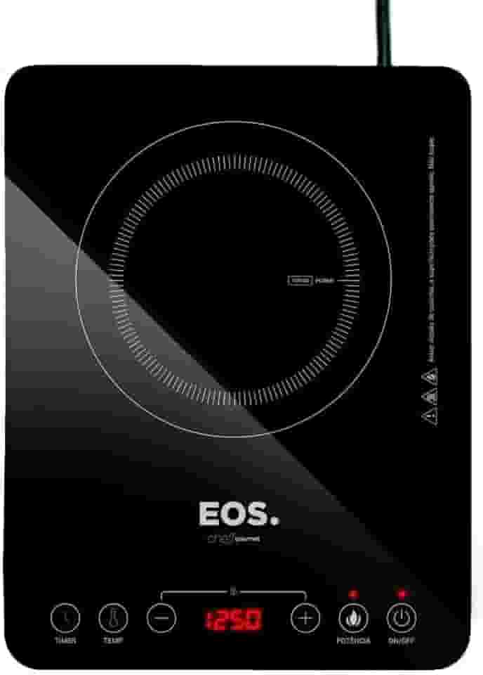 Cooktop de Indução 1 Boca Eos Cheff Gourmet 2000w Preto Eci01ppb Bivolt