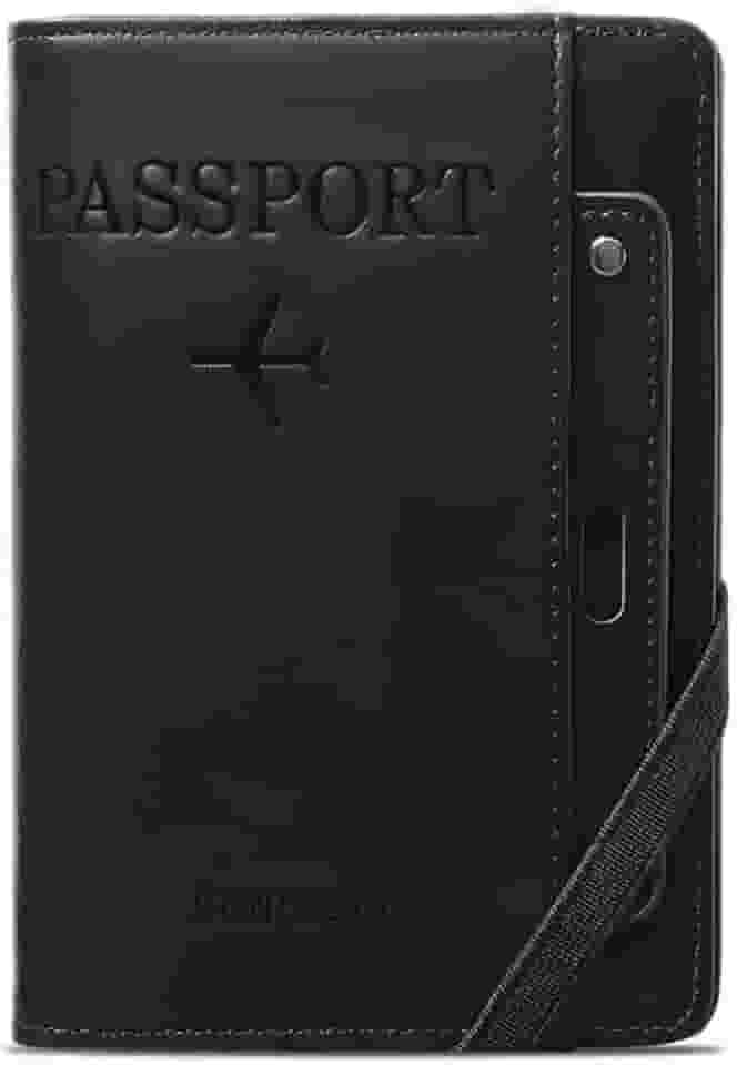 Carteira Porta Passaporte Documentos Viagem, Porta Documentos Passaporte Carteira Couro Com Rfid Mais Segurança e Tranquilidade Na Sua Viagem