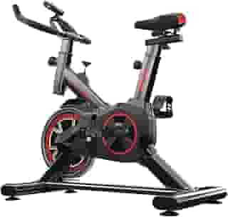 Bicicleta Ergométrica Vertical Silenciosa MAX, 3kg, Compacta e Estável, Ideal para Treino em Casa, Preto/Vermelho