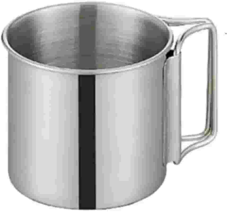 Caneca de Aço Inox 304, 500ml, Dobrável, para Camping e Atividades ao Ar Livre