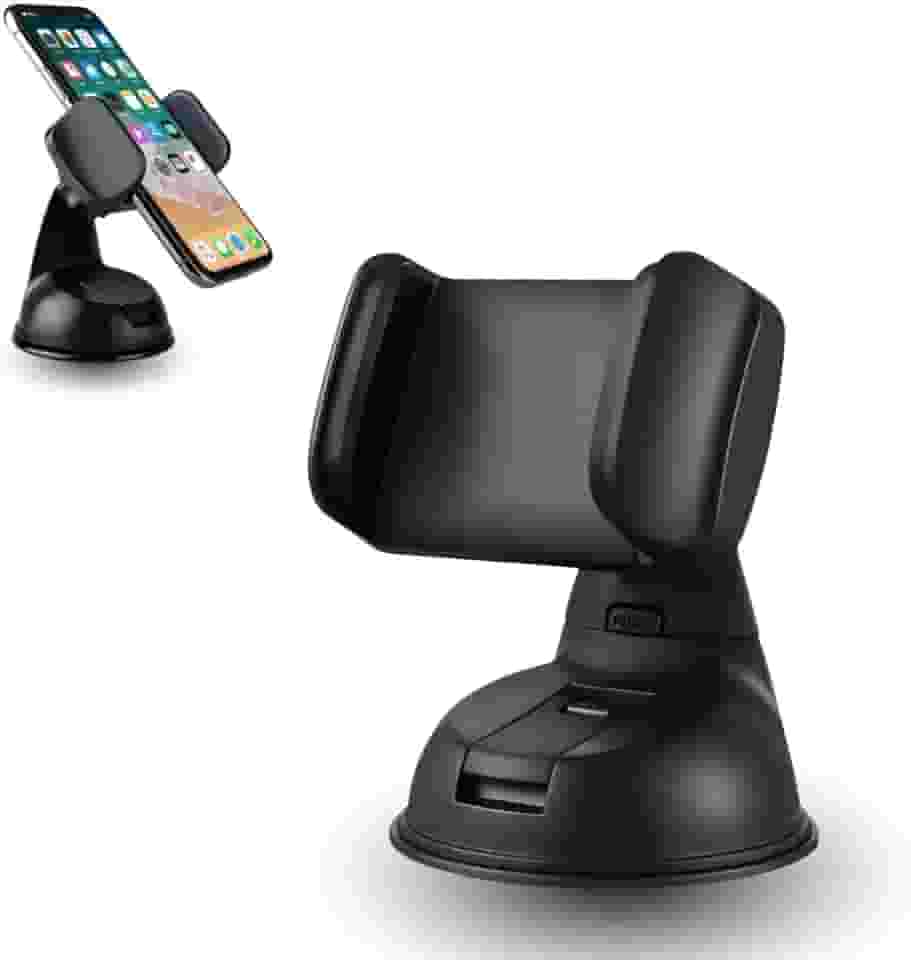 Suporte Veicular para Celular GPS Carro, Trava, Anti Queda, Ventosa Forte, Fixa em Vidro e Painel (Waze e Uber) para Smartphone - Premium Ezc®