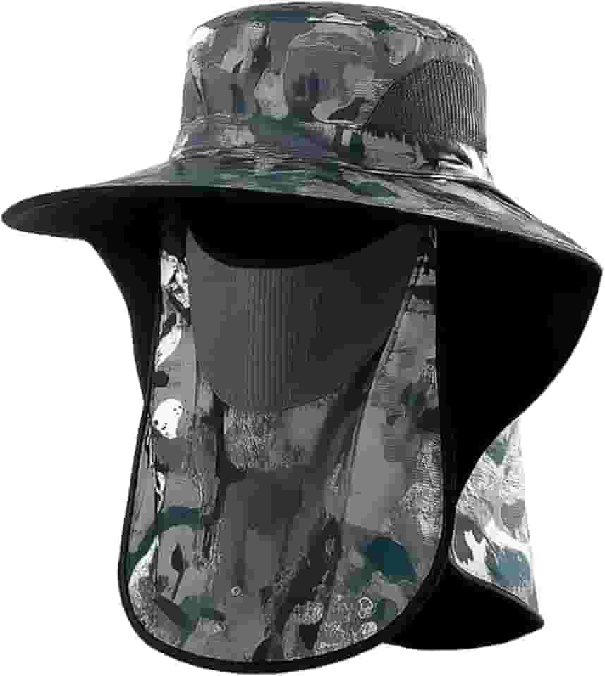 Chapéu de Pesca Camuflado Passeio Trilha Acampamento com Proteção do Sol UV