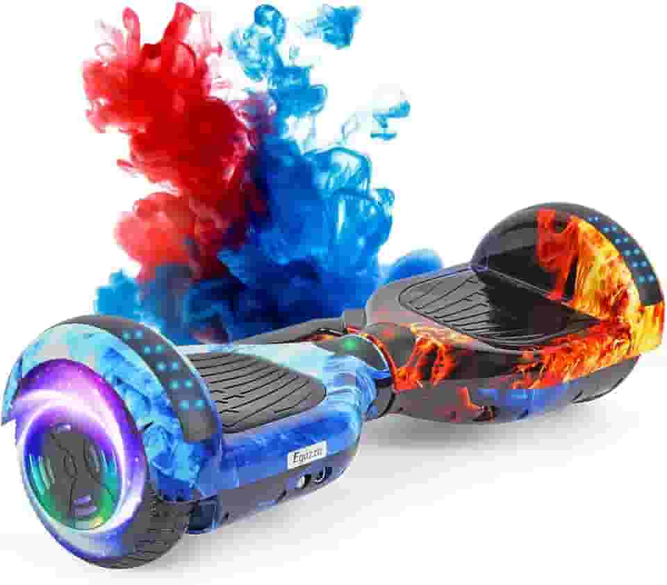 Hoverboard 6,5' com Bluetooth e Iluminação LED, Patinete Elétrico de Equilíbrio para Crianças e Jovens Dança do Gelo e Fogo