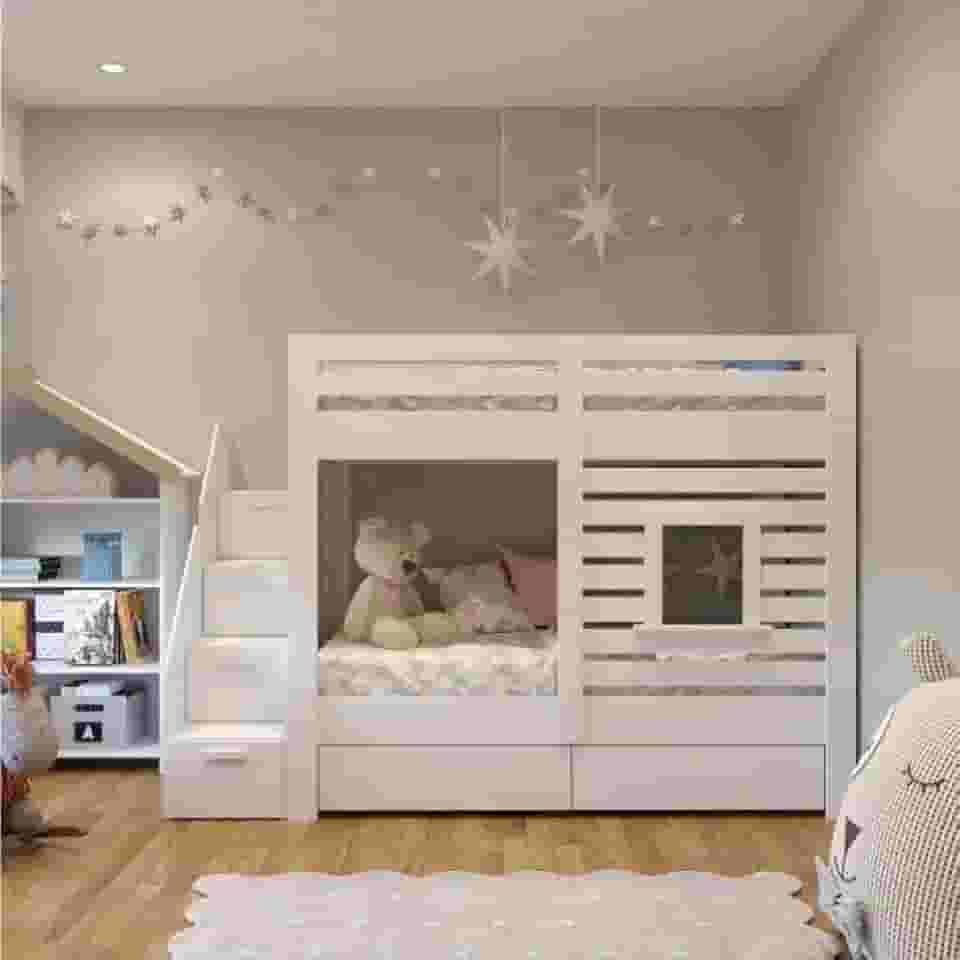 Beliche Infantil Star Plus com Janela Casatema Branco