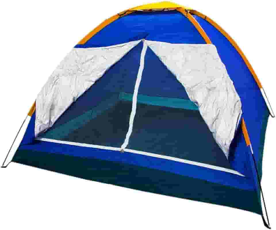 Barraca Camping 4 Pessoas Iglu Tenda Acampamento Bolsa Azul