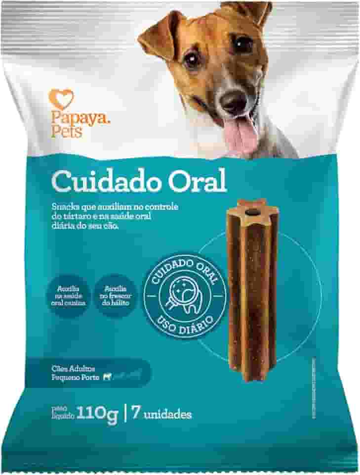 Chalesco Papaya Pets Snack Cuidado Oral para Cães 110 g Porte P Sabor Frango