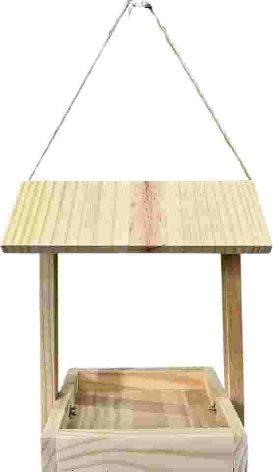 Comedouro E Tratador De Pássaros Livres E Silvestres Em Madeira Pinus