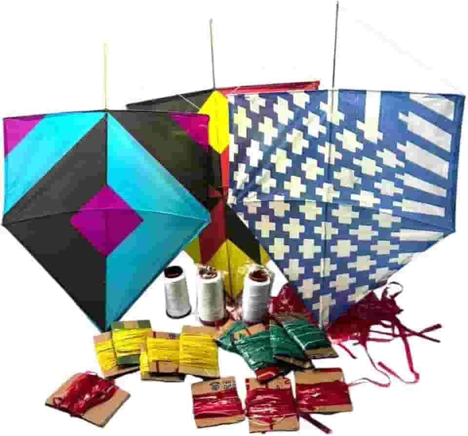 kit 5 Pipas sortidas Grande 60cm com rabiola + 2 linha dez