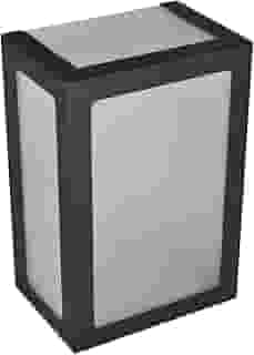 Arandela Alumínio 5 Vidros Focos Externa Interna Muro Parede Jardim E27 Branca, Preta ou Marrom (PRETO TEXTURIZADO)