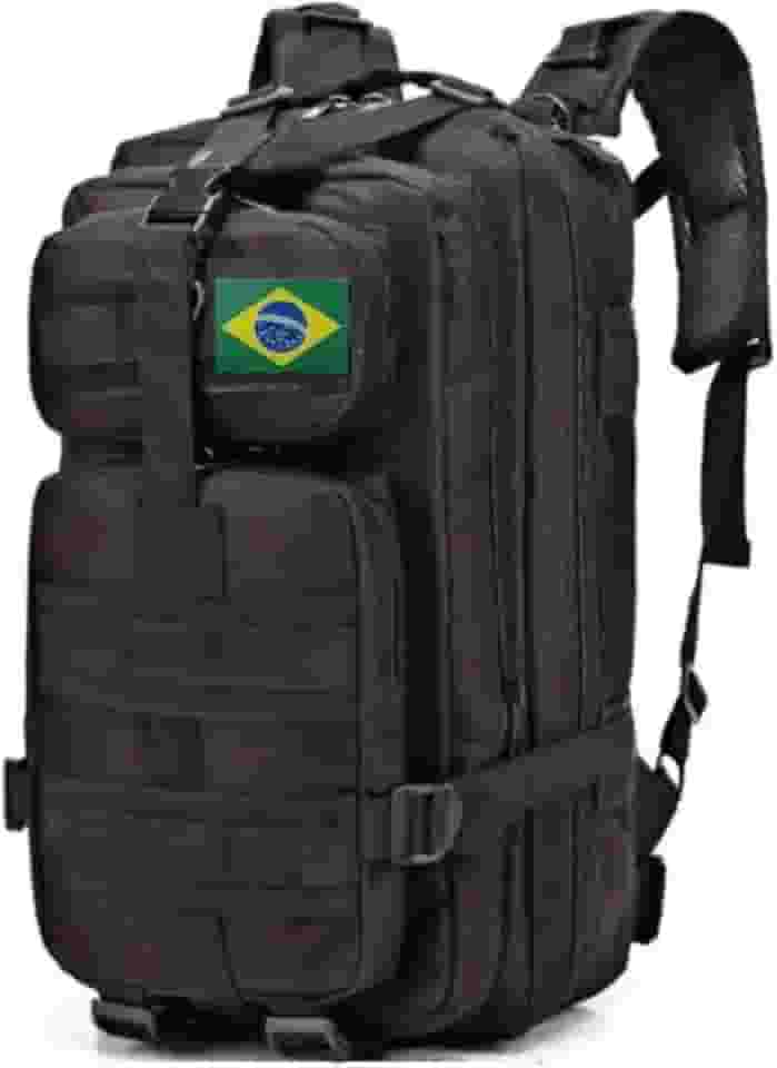 Mochila Tática Militar Impermeável Reforçada 30 litros com Patch Emborrachado