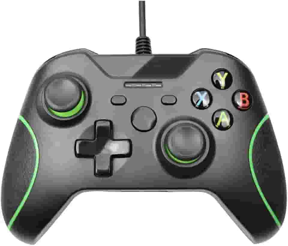Controle com Fio para Xbox One com Vibração Dupla, de 3,5 mm para PC Windows 7/8/10 Xbox One, HNQH