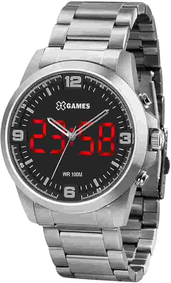 Relógio X Games Masculino Ref: Xmssa009 P2sx LED Prateado