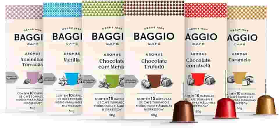 Kit de Cápsulas de Café Experience Baggio Café, compatível com Nespresso, contém 60 cápsulas