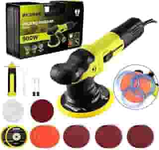 DESOON Politriz Roto Orbital Profissional 900W 127V Elétrica Lixadeira Polidor 5500rpm 150MM Polir Lixar Carro Azulejo Madeira Com Acessórios