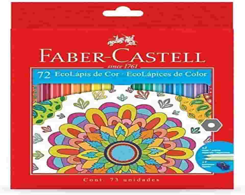 Lapis de cor, Faber-Castell, Ecolápis 72 cores,Multicor