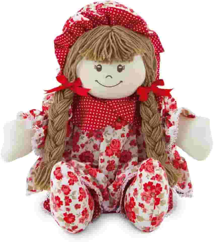 Boneca Julia de Pano 60cm (Vermelha)
