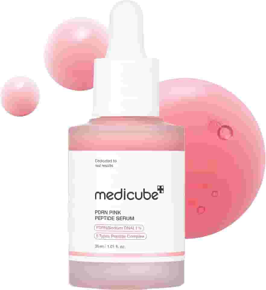 medicube Salmon Dna Pdrn Pink Peptide Serum, Peptídeo Glow, Niacinamida, Hidratante E Firmador, Tom De Pele Irregular, Cuidados Com A Coreanos, 1,01 Fl.Oz. (1,01 Fl.Oz., Pdrn)