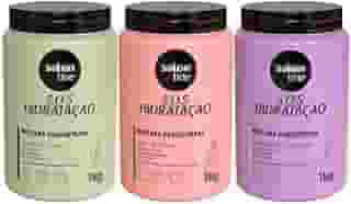 Salon Line, SOS Hidratação, Cronograma Capilar, Somente a Máscara Capilar Bio-Recostrução Não é Vegana - Para Cabelos Ondulados, Cacheados e Crespos, 1 kg