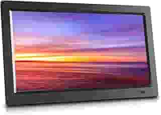 Porta-retratos digital grande de 32 polegadas, tela IPS 1920 * 1080, sensor de movimento, 1080P, o melhor porta-retratos digital para presentear, preto