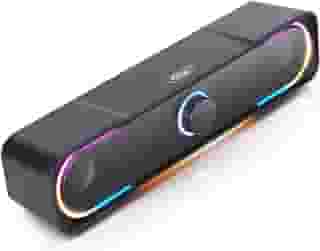 Knup Caixa De Som Gamer Pc Tv Notebook Com Led Rgb P2 Usb Potente, preto, KP-RO803