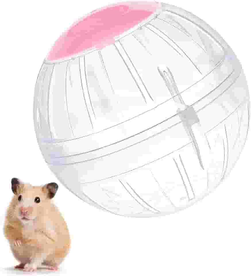 FANKUTOYS Bola de exercício para hamster, roda de corrida transparente de 14 cm para hamsters anões para reduzir o tédio e aumentar a atividade
