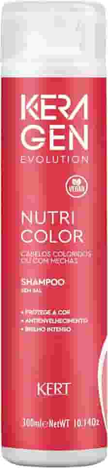 Keraton, Shampoo para cabelos, Coloridos e com mechas, Nutri Color, Evolution, Keragen, 300ml, Vermelho