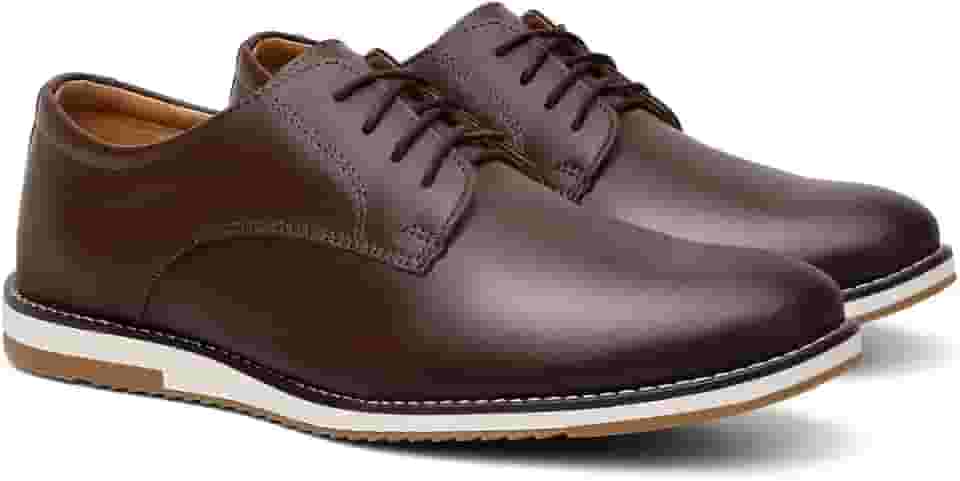 Sapato Social Masculino Em Couro Oxford Casual Confortável