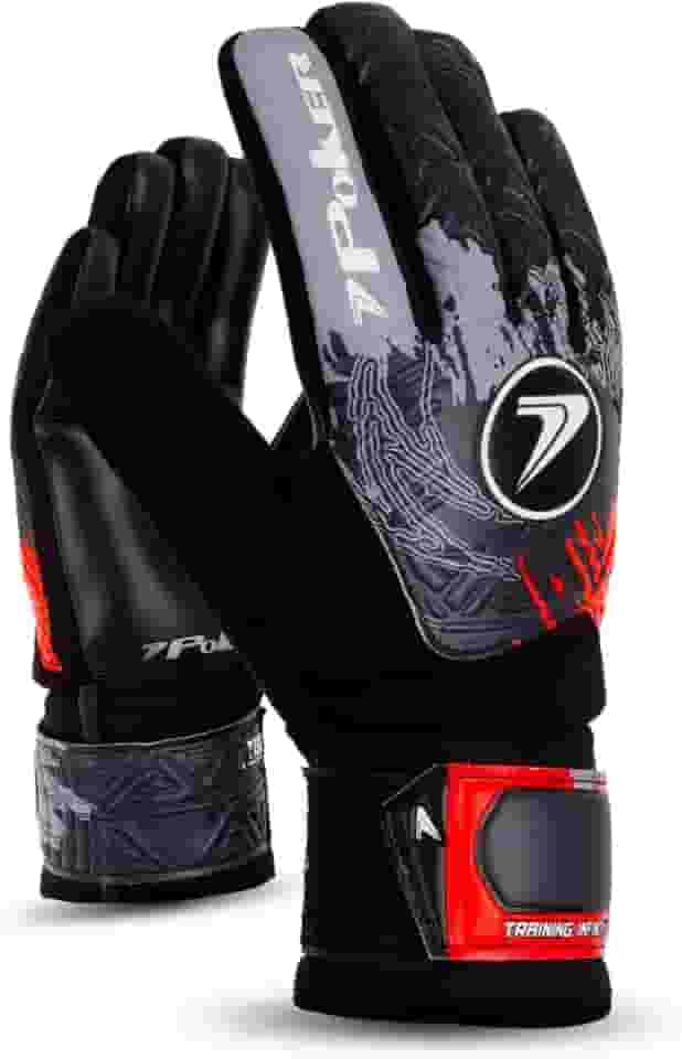 Luva de Goleiro Futebol Poker Training Infinity Adulto E Infantil Criança Junior Corte Negativo Latex Grip Campo Grama Natural e Sintética Gramado Futsal Unissex