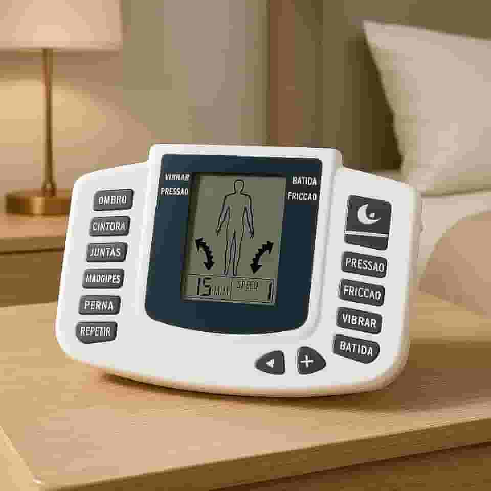 Aparelho de Massagem e Fisioterapia com Choque Elétrico e Eletrodos