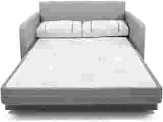 Sofá-cama Herval Aurora, com Colchão de Casal, 2 Lugares, Linho Chumbo