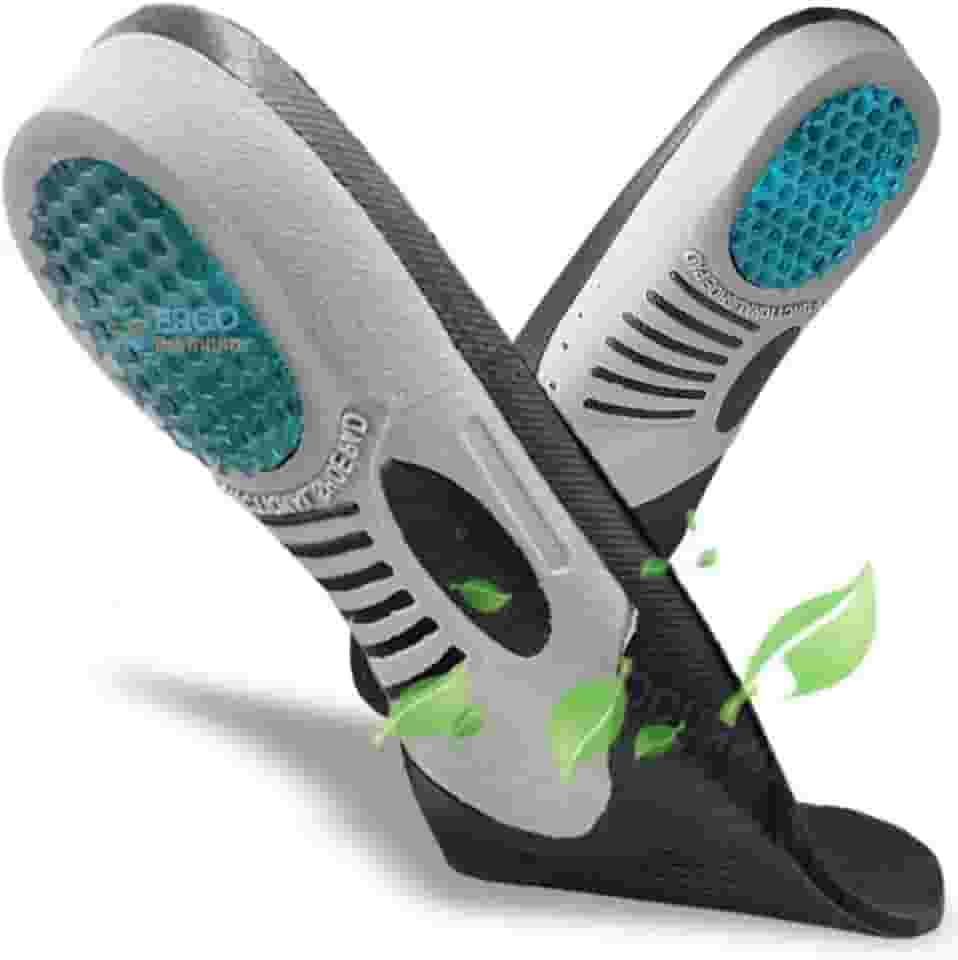 Palmilha Ortopédica Alivio Imediato Esporão/calcaneo/fascite calcanheira em gel anti impacto/Ajustável (Homens e mulheres) (35-40)