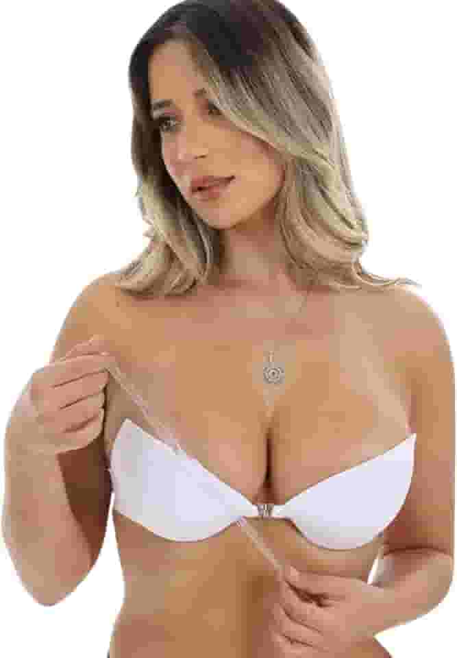 Sutiã com Bojo Push Up Alça de Silicone Removível com Fecho Frontal Laluju Lingerie