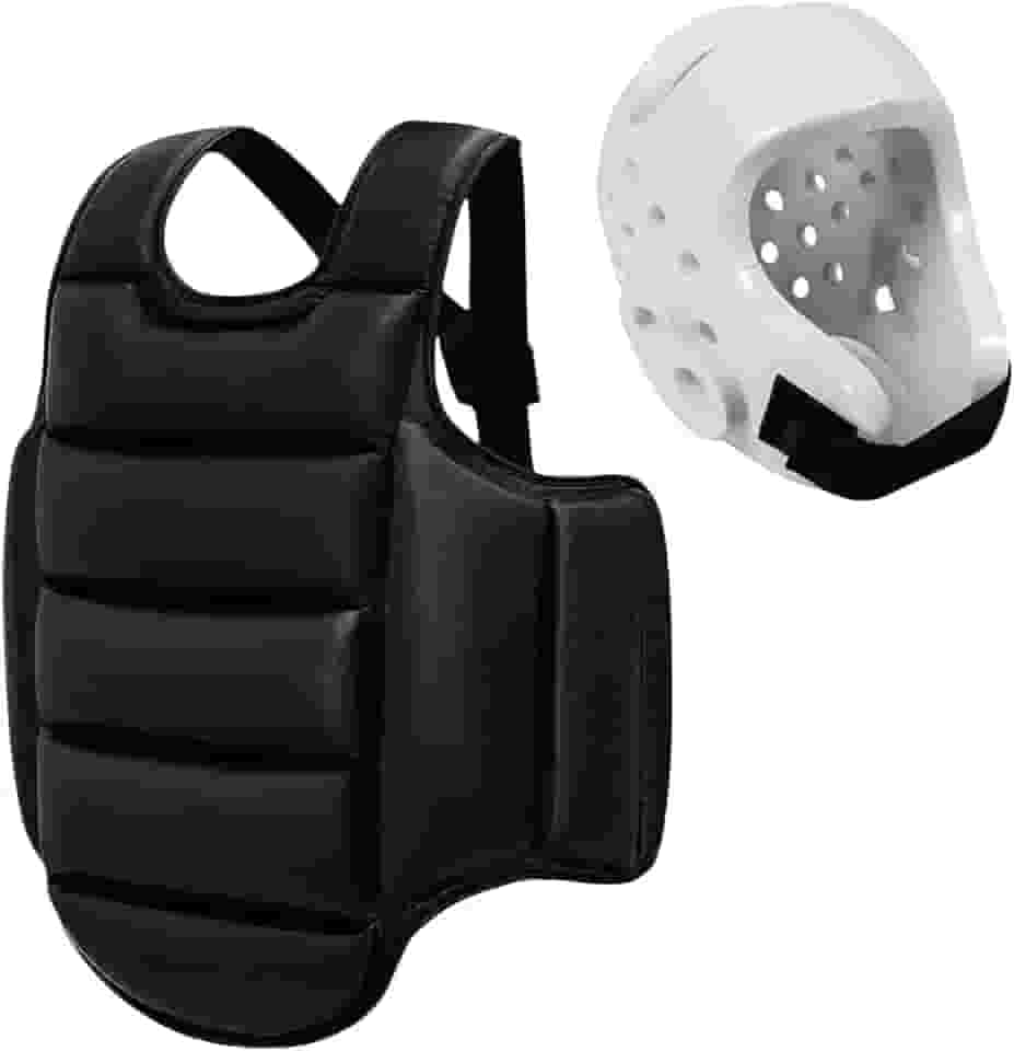 YIJU Protetor de tórax Protetor de taekwondo com capacete de boxe Equipamento de proteção Proteção corporal respirável para sparring