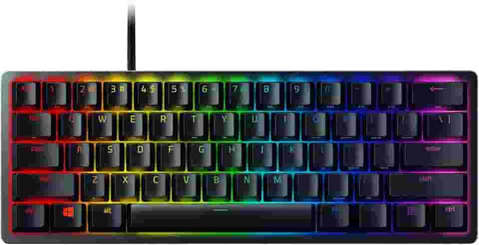 Teclado Mecânico Gamer Razer Huntsman Mini-Click Optical Switch Purple, Preto
