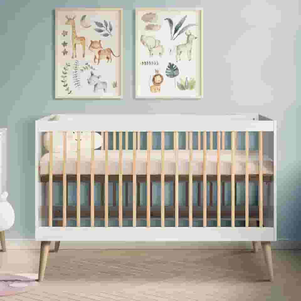 Berço Americano 2 em 1 Retrô que vira cama Quater