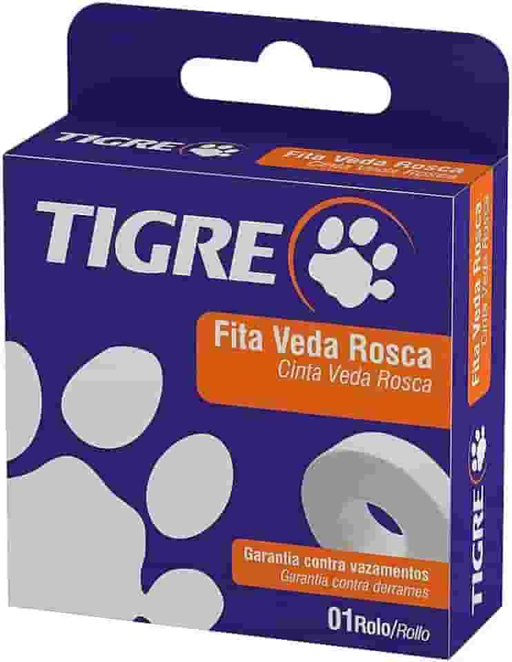 Fita Veda Rosca 18mm x 50 Metro - 54501951 - TIGRE - Fita Veda Rosca 18mm x 50m - 54.50.195.1 - TIGRE
