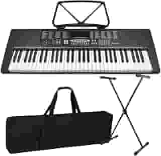 Kit Teclado Musical Iniciante Estudante 5/8 Bravo Bp100 + Capa Suporte
