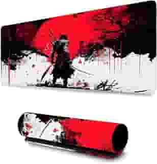Mouse Pad Gamer Profissional Confortável Antiderrapante Escritório e Games 90x40 - Samurai
