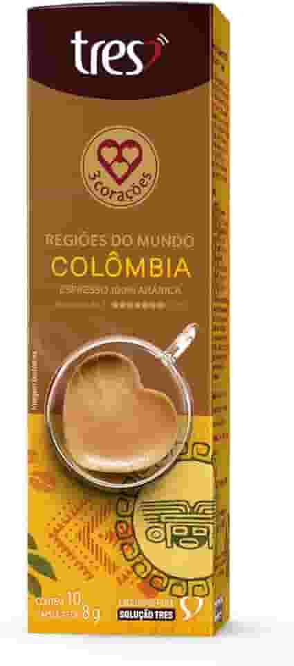 Capsula de Café Espresso Colômbia TRES 3 Corações 10 unid