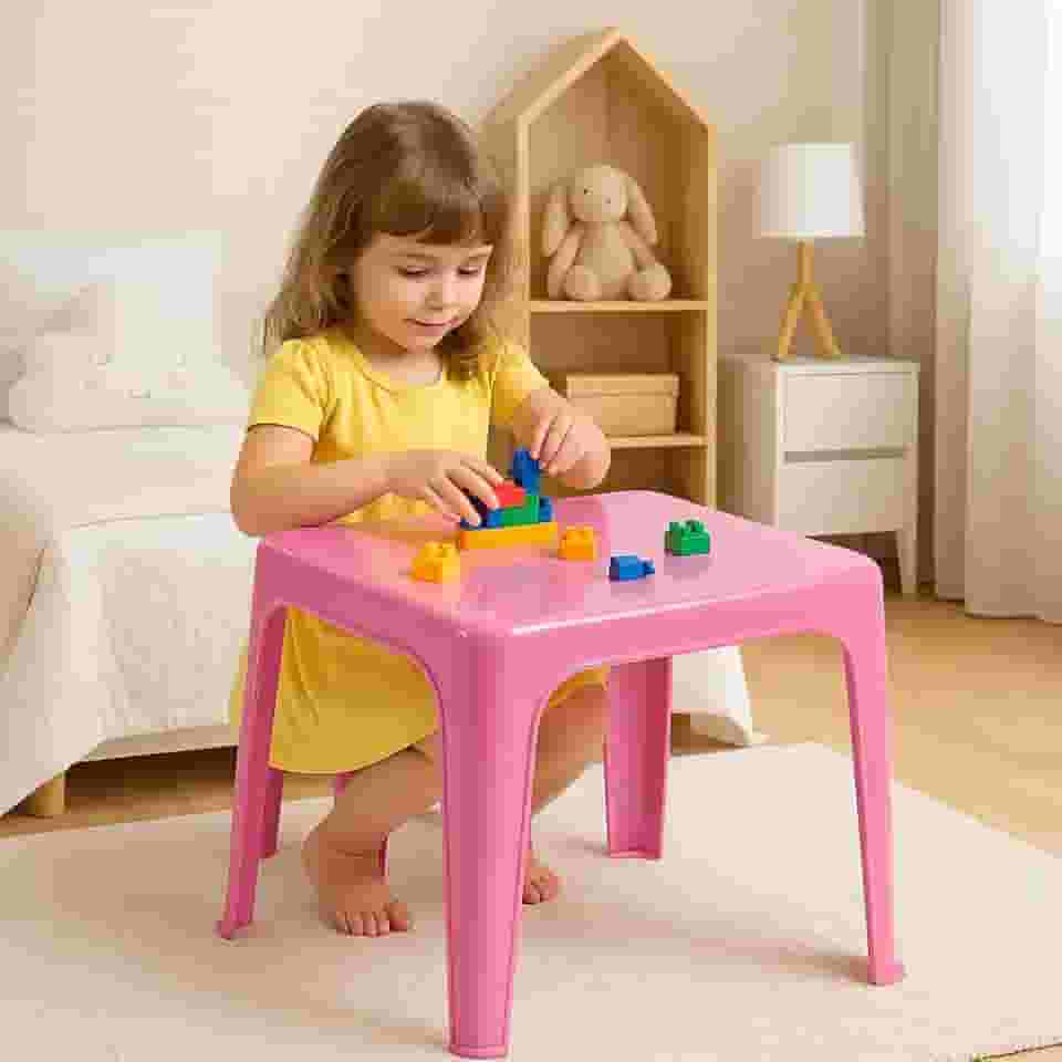 Mesinha Rosa Infantil Injeplastec 1700 Conforto e Estilo para Crianças