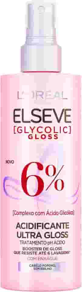 L'Oréal Paris Elseve Acidificante Capilar Glycolic Gloss, Brilho Durador Resiste por até 6 Lavagens, 200ml